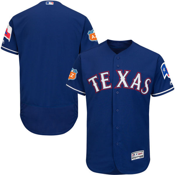 2017 MLB Texas Rangers Blank Blue Jerseys